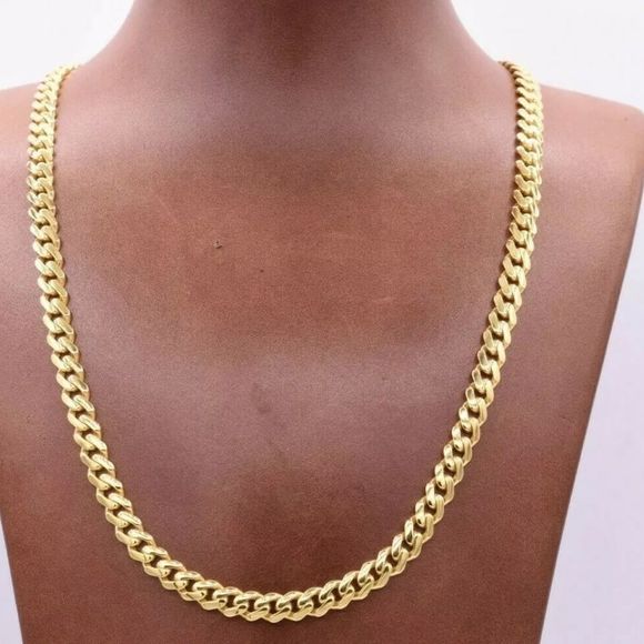 10K Miami Cuban Chain 6MM Brand New 18" - Picture 1 of 4
